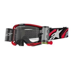 Alpinestars Vision 8 Luar ROLL-OFF Wide Vision Motocross Goggles rød og sort med klar linse