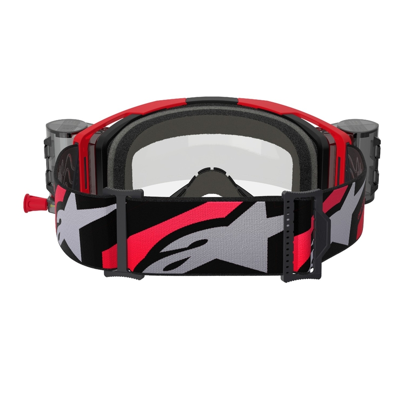 Alpinestars Vision 8 Luar ROLL-OFF Wide Vision Motocross Goggles rød og sort med klar linse