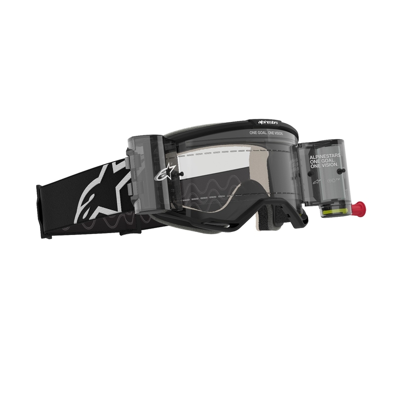 Alpinestars Vision 5 Corp ROLL-OFF Wide Vision Motocross Goggles sort med klar linse