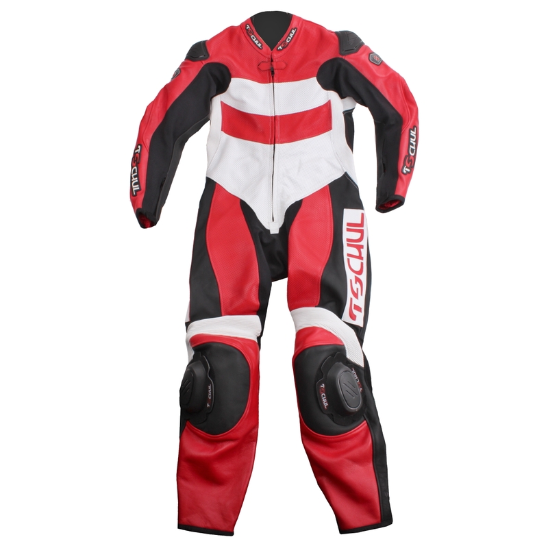 Jednodílná kombinéza Tschul Race černo-červeno-bílá výprodej