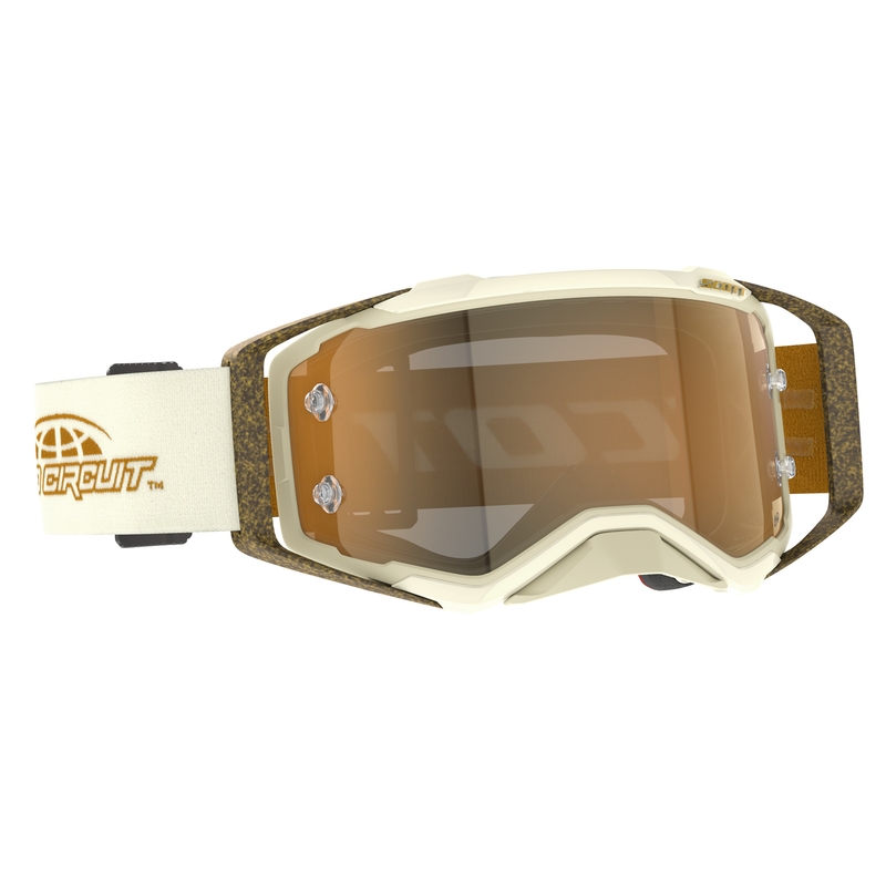 Motocrossbrille SCOTT Prospect PRO Circuit AMP beige-brun med guldplexi