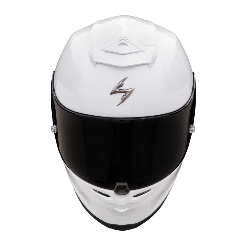 Integreret motorcykelhjelm Scorpion EXO-R1 EVO AIR FIM Racing #1 Solid Pearl White