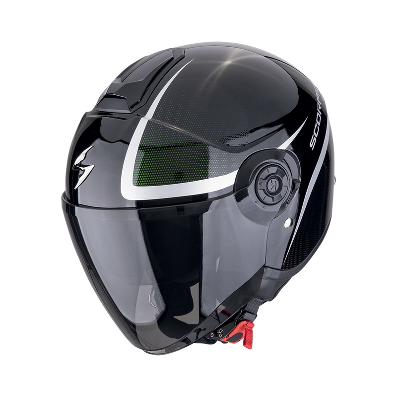 Åben motorcykelhjelm Scorpion EXO-CITY II INTERCITY sort kamæleon udsalg