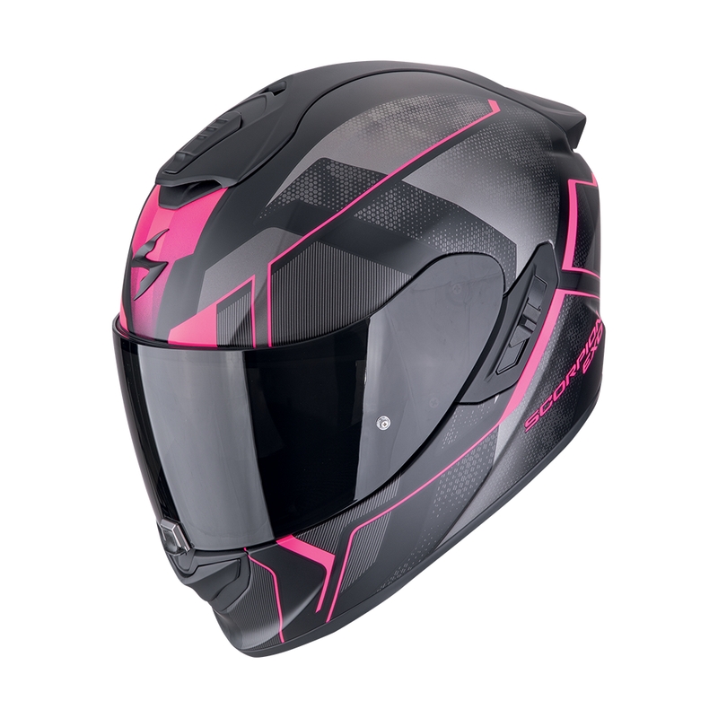 Integral motorcykelhjelm Scorpion EXO-1400 EVO II AIR INTENSIO mat sort-pink udsalg
