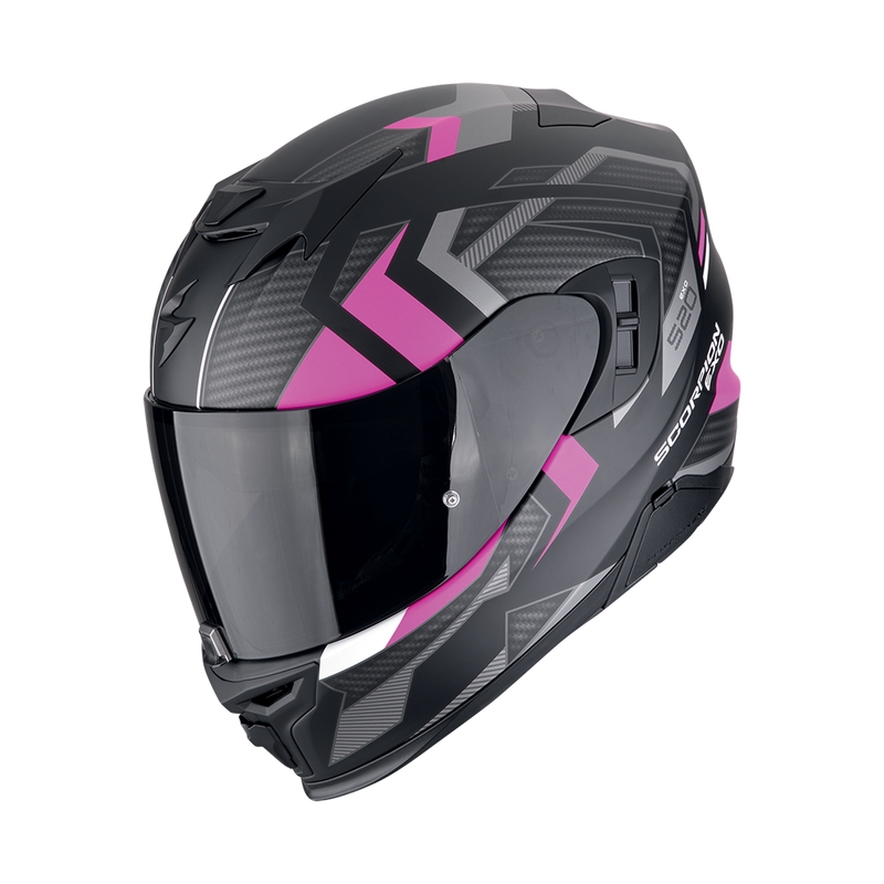 Integreret motorcykelhjelm Scorpion EXO-520 EVO AIR SENSUS mat sort-pink udsalg