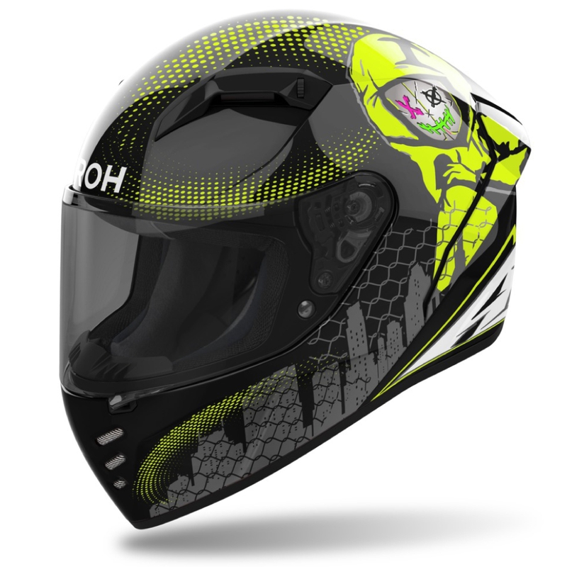Integreret motorcykelhjelm Airoh CONNOR Gamer sort-grå-fluogul