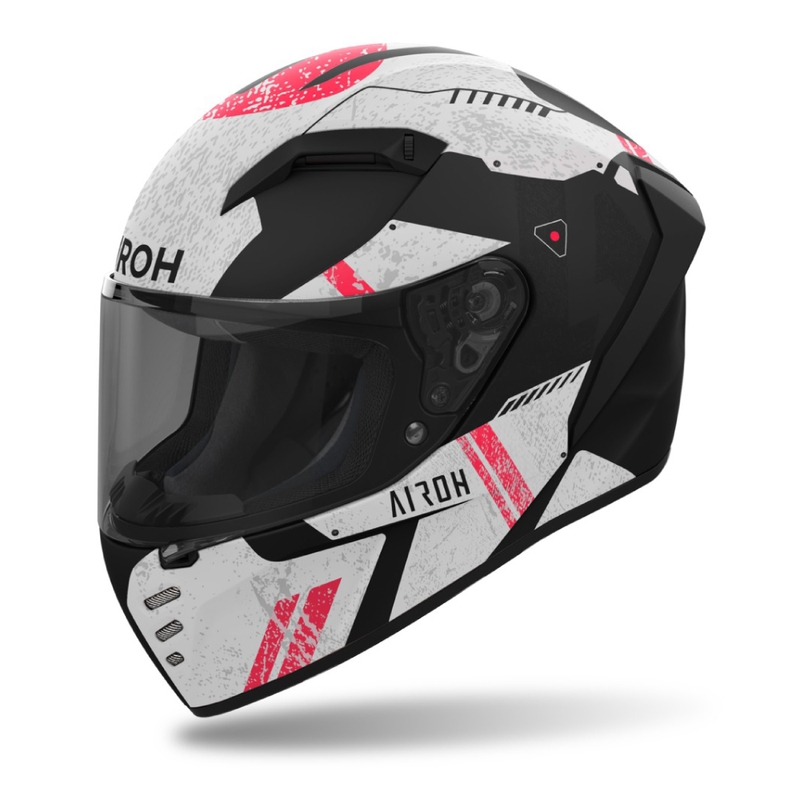 Integreret motorcykelhjelm Airoh CONNOR Omega mat hvid-rød