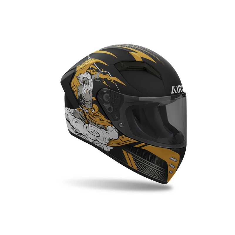 Integreret motorcykelhjelm Airoh CONNOR Zeus mat sort-guld