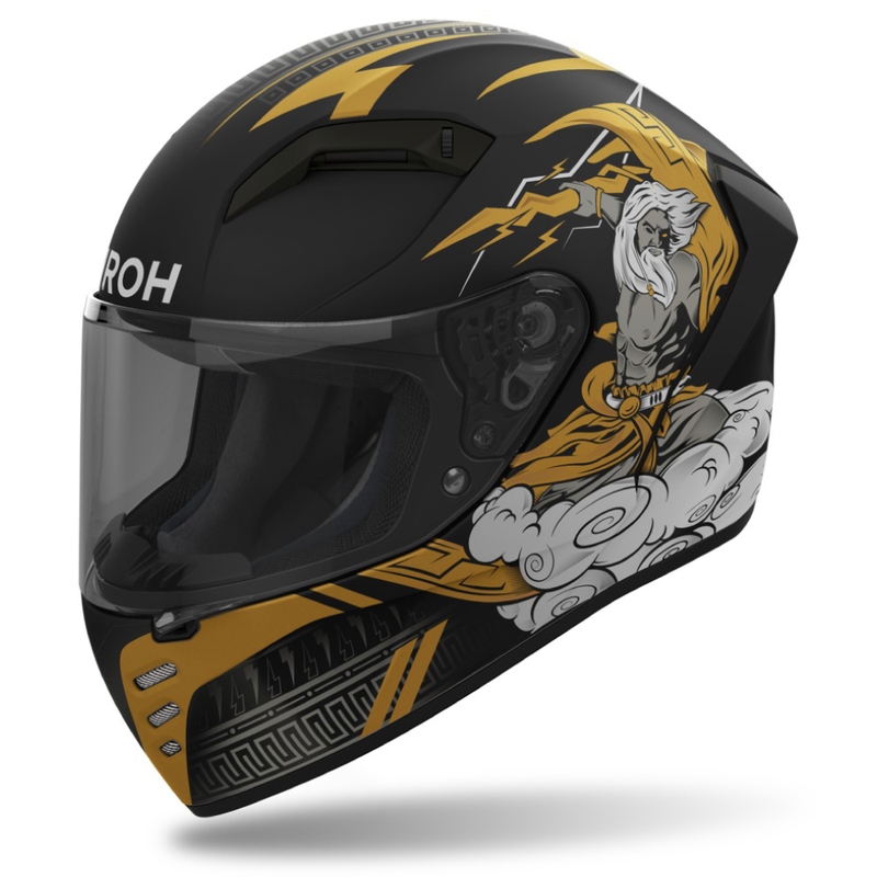 Integreret motorcykelhjelm Airoh CONNOR Zeus mat sort-guld