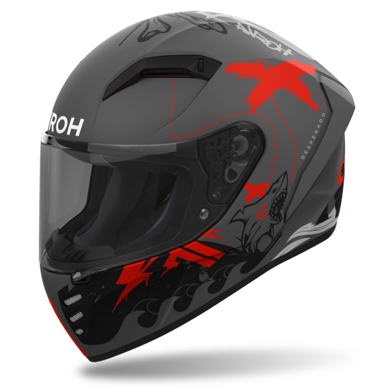 Integreret motorcykelhjelm Airoh CONNOR Desperado mat orange