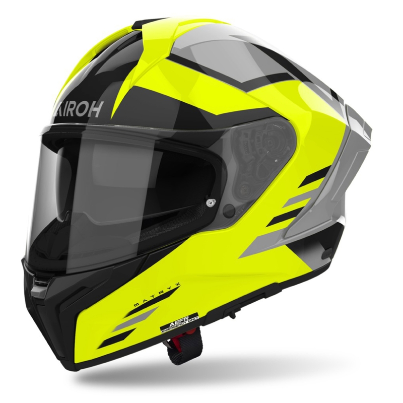 Integreret motorcykelhjelm Airoh MATRYX Thron gul
