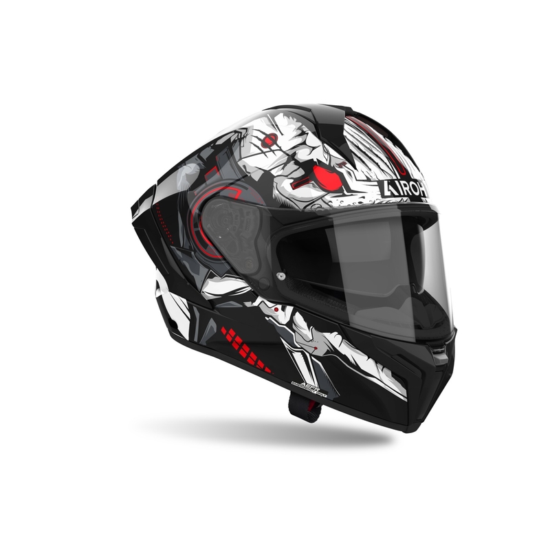 Integreret motorcykelhjelm Airoh MATRYX Nytro blank sort og hvid