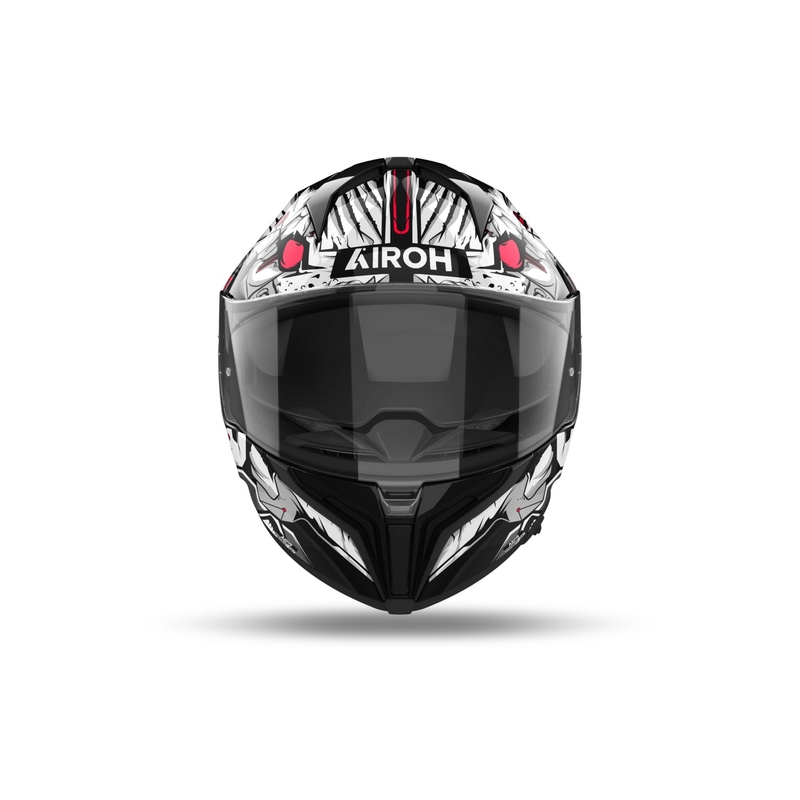 Integreret motorcykelhjelm Airoh MATRYX Nytro blank sort og hvid