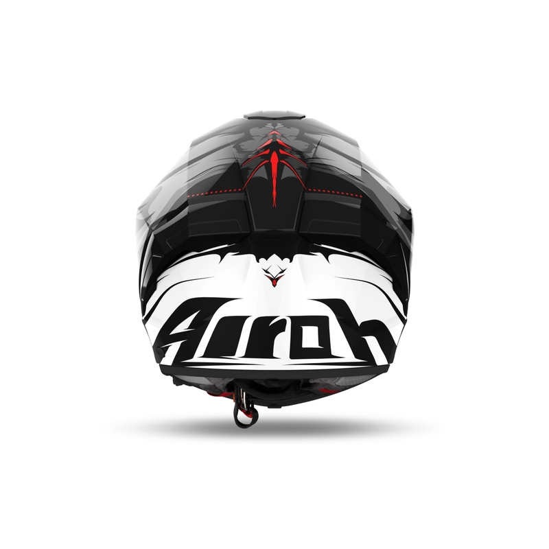 Integreret motorcykelhjelm Airoh MATRYX Nytro blank sort og hvid