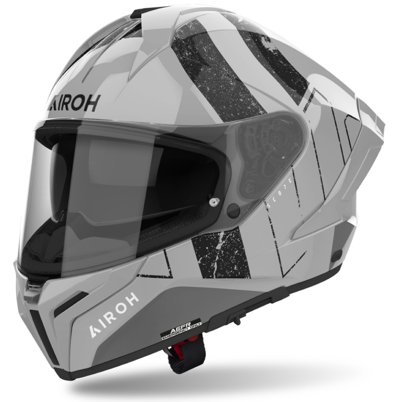 Integreret motorcykelhjelm Airoh MATRYX Scope lysegrå