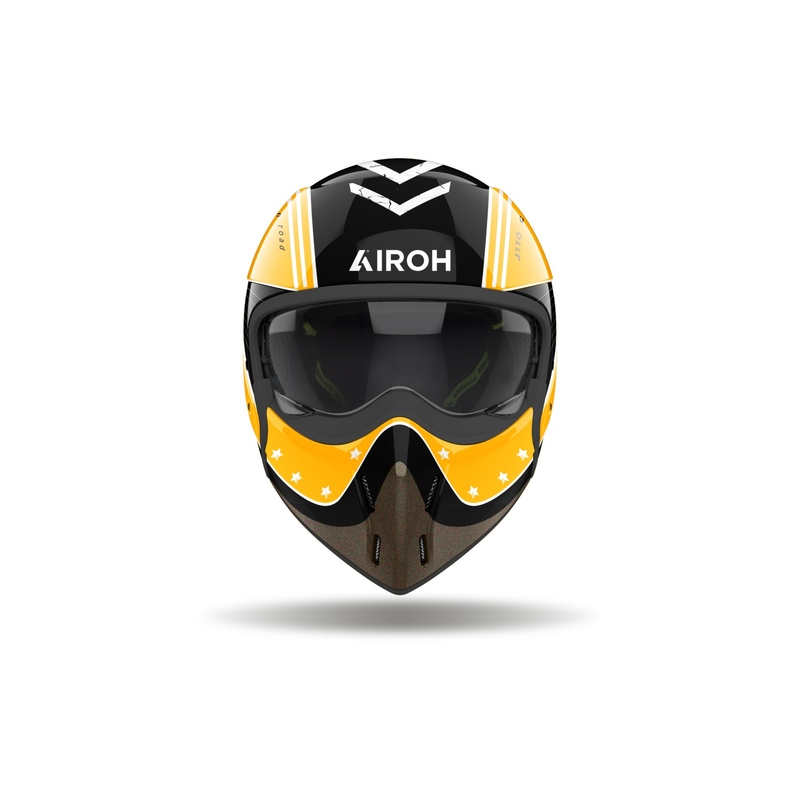 Airoh J110 Command Modular Motorcykelhjelm Blank Gul