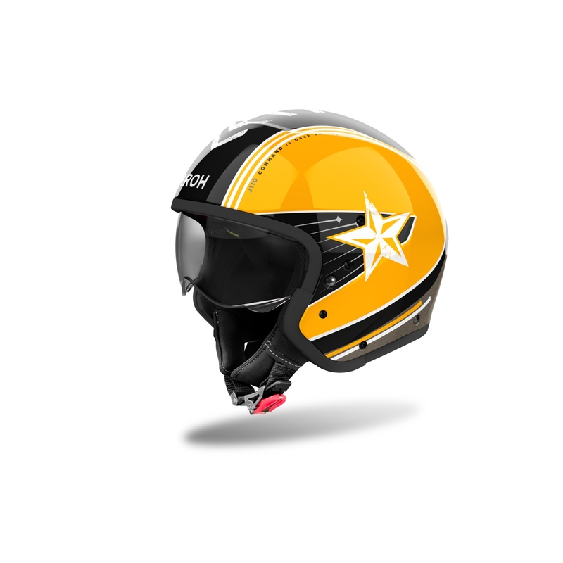 Airoh J110 Command Modular Motorcykelhjelm Blank Gul
