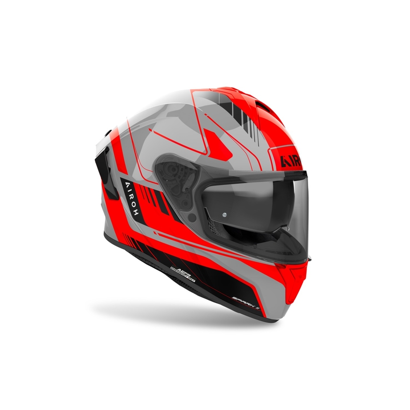 Integreret motorcykelhjelm Airoh SPARK 2 Chrono skinnende orange