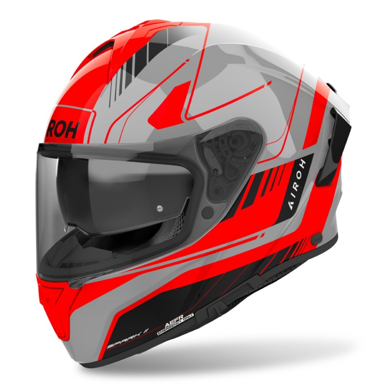 Integreret motorcykelhjelm Airoh SPARK 2 Chrono skinnende orange