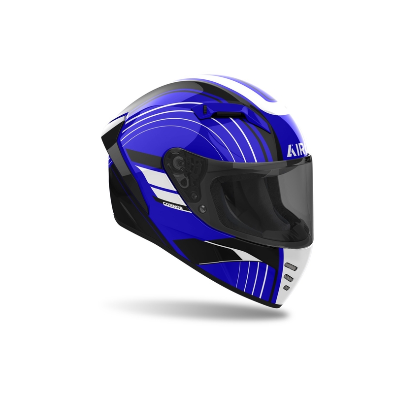 Integreret motorcykelhjelm Airoh CONNOR Achieve blank blå