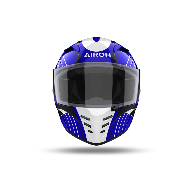 Integreret motorcykelhjelm Airoh CONNOR Achieve blank blå