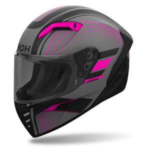 Integreret motorcykelhjelm Airoh CONNOR Achieve mat pink