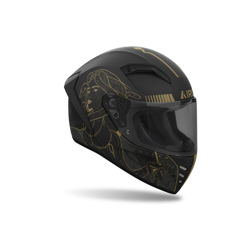 Integreret motorcykelhjelm Airoh CONNOR Titan mat sort