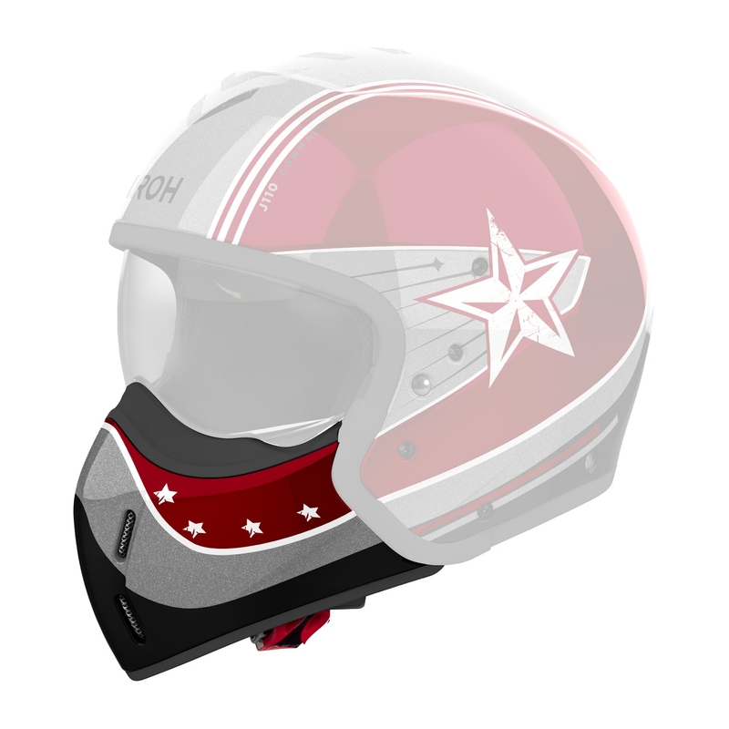 Hagebeskytter til Airoh J110 Command-hjelme, blank rød