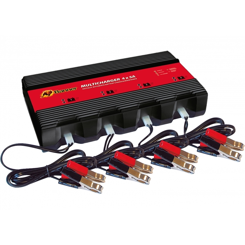 Batterioplader Banner Multicharger 4x5A til 12V-batterier