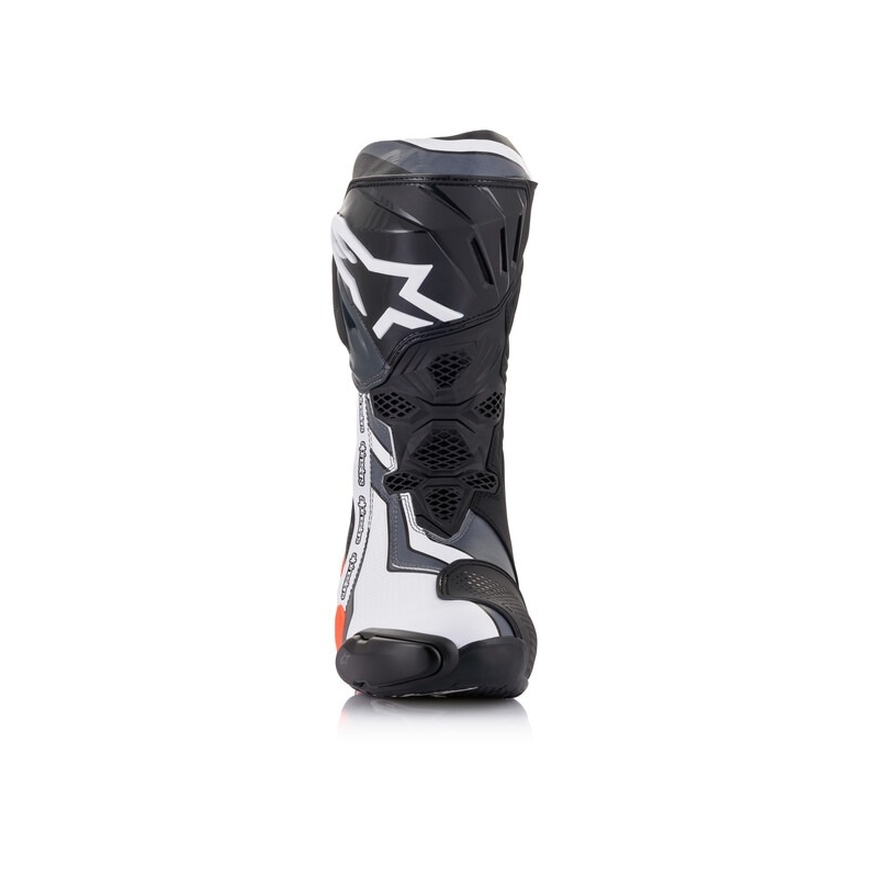 Alpinestars Supertech R sort-fluoro rød-hvid-grå motorcykelstøvler
