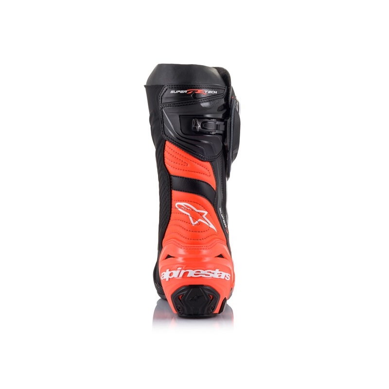 Alpinestars Supertech R sort-fluoro rød-hvid-grå motorcykelstøvler
