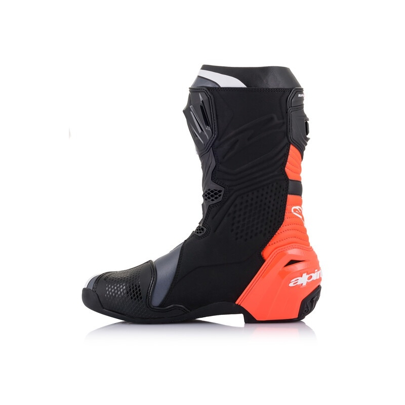 Alpinestars Supertech R sort-fluoro rød-hvid-grå motorcykelstøvler
