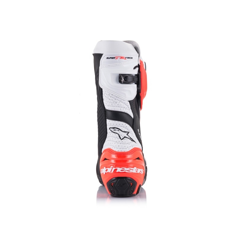Alpinestars Supertech R Vented Black-White-Fluo Red motorcykelstøvler