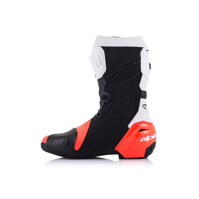 Alpinestars Supertech R Vented Black-White-Fluo Red motorcykelstøvler