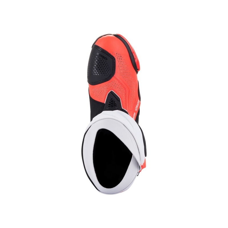 Alpinestars Supertech R Vented Black-White-Fluo Red motorcykelstøvler