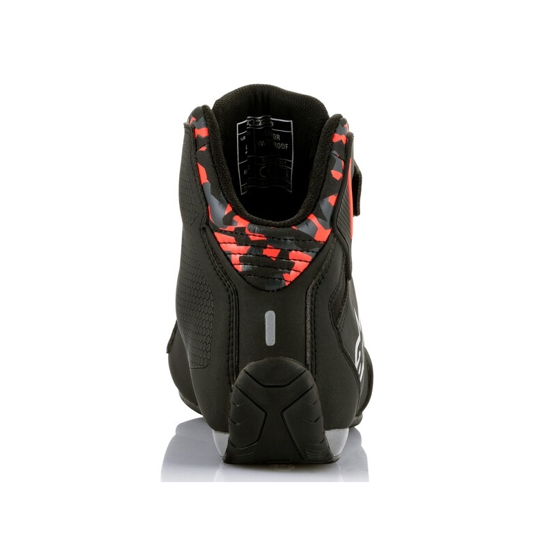 Alpinestars Sektor Vandtætte Sort-Rød-Grå-Camo Motorcykelstøvler