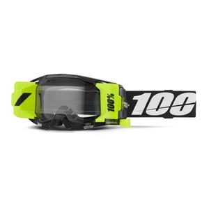 Motocrossbriller 100% ARmatic Forecast sort med klar plexi