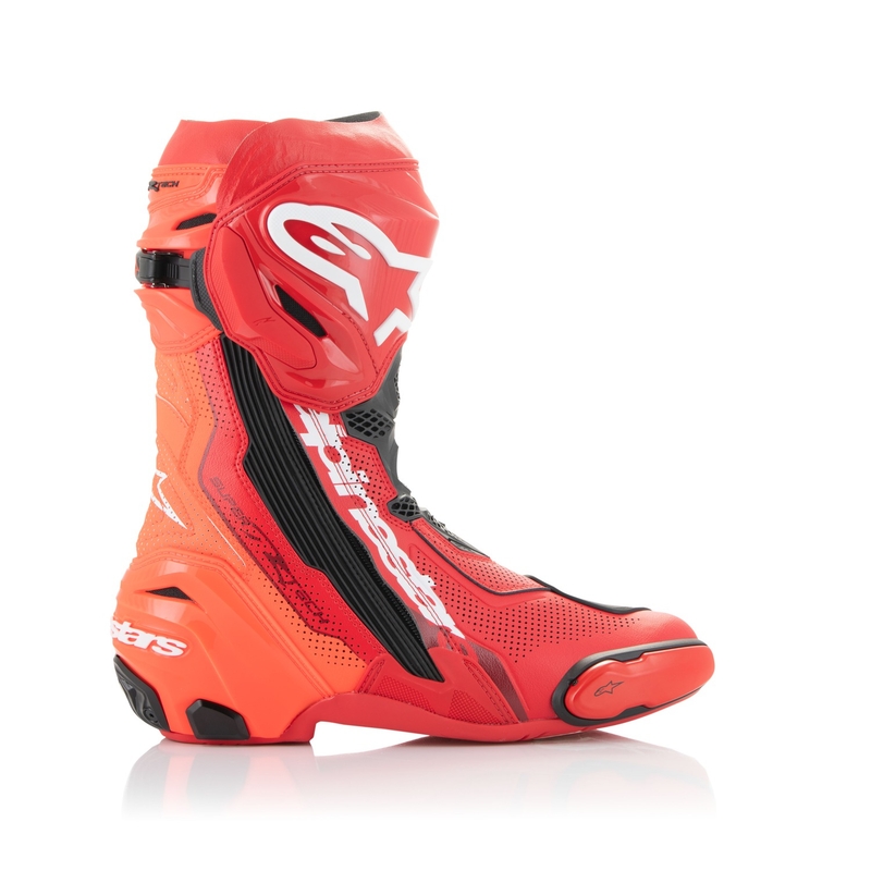 Alpinestars Supertech R Vented fluo red motorcykelstøvler