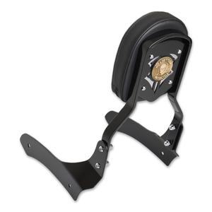 Ryglæn til passagersæde foran - KAWASAKI Vulcan S 650 med guldmotiv RoadStyler sort mat