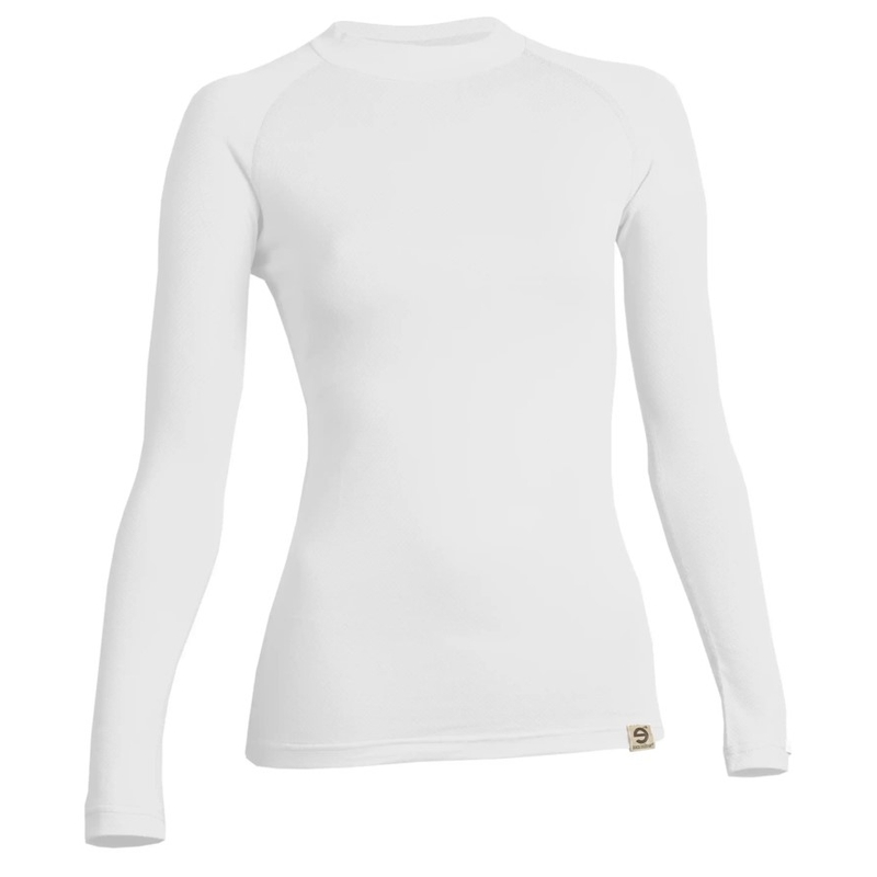 Termotrøje til kvinder nanosilver® Raglan hvid - langærmet