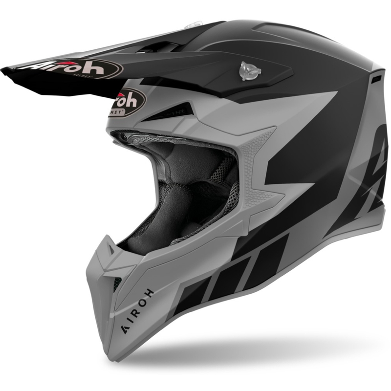 Motocrosshjelm Airoh Wraaap Reloaded mat antracit