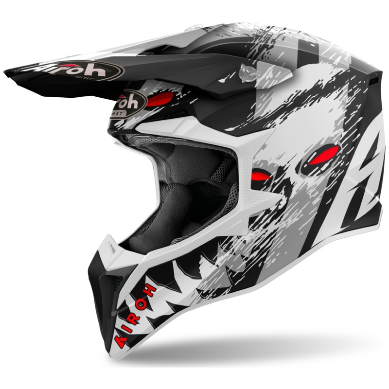 Motocrosshjelm Airoh Wraaap Demon 2024 mat