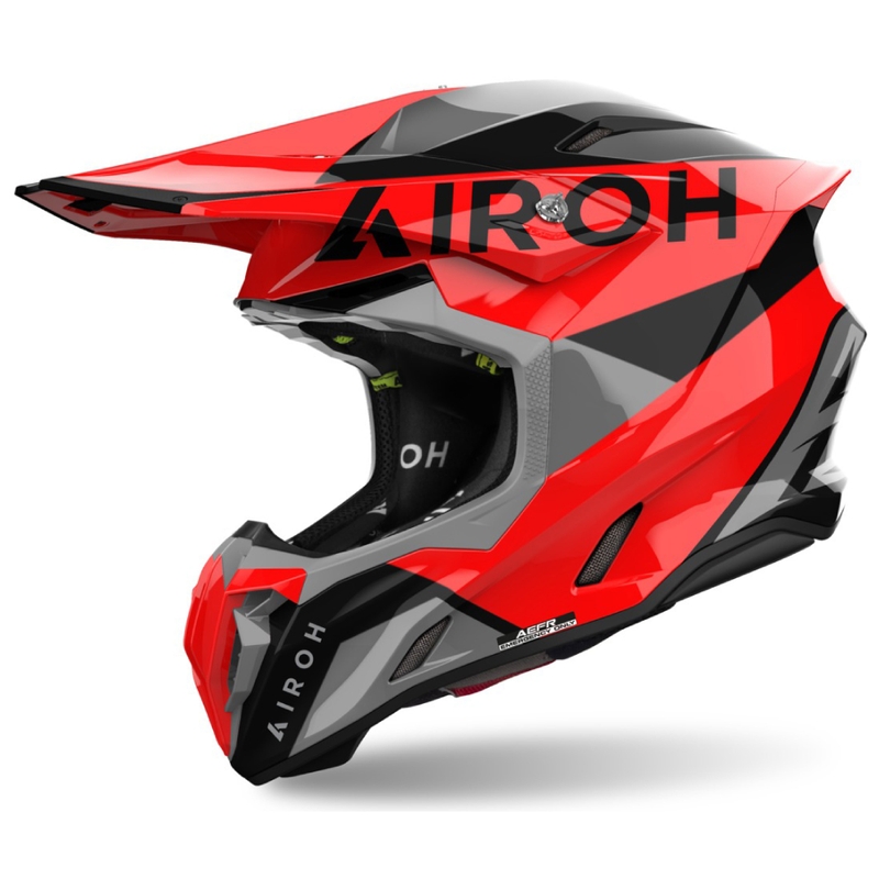Motocrosshjelm Airoh Twist 3 King rød blank