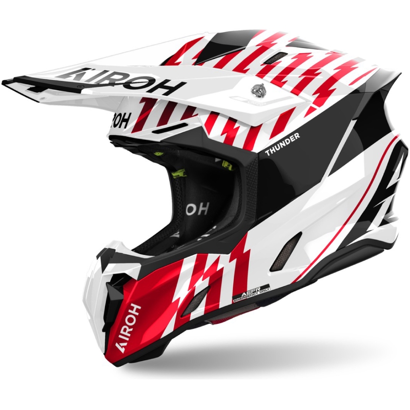 Motocrosshjelm Airoh Twist 3 Thunder blank rød
