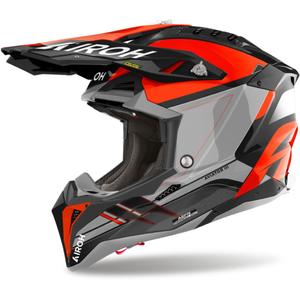 Motocrosshjelm Airoh Aviator 3 Saber blank orange