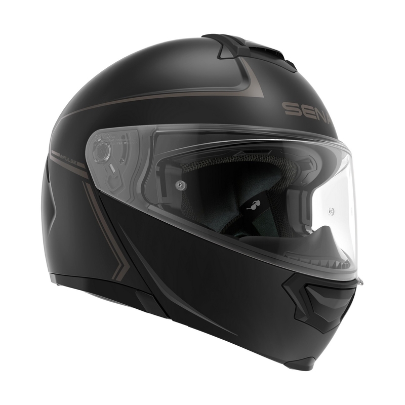 SENA motorcykelhjelm med Mesh-headset Impulse sort mat