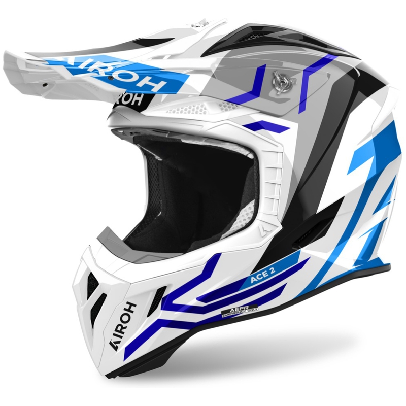Motocross hjelm Airoh Aviator Ace 2 Ground blank blå