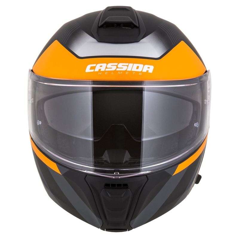 Cassida Modulo 2.1 Profile flip-up motorcykelhjelm mat sort-grå-orange