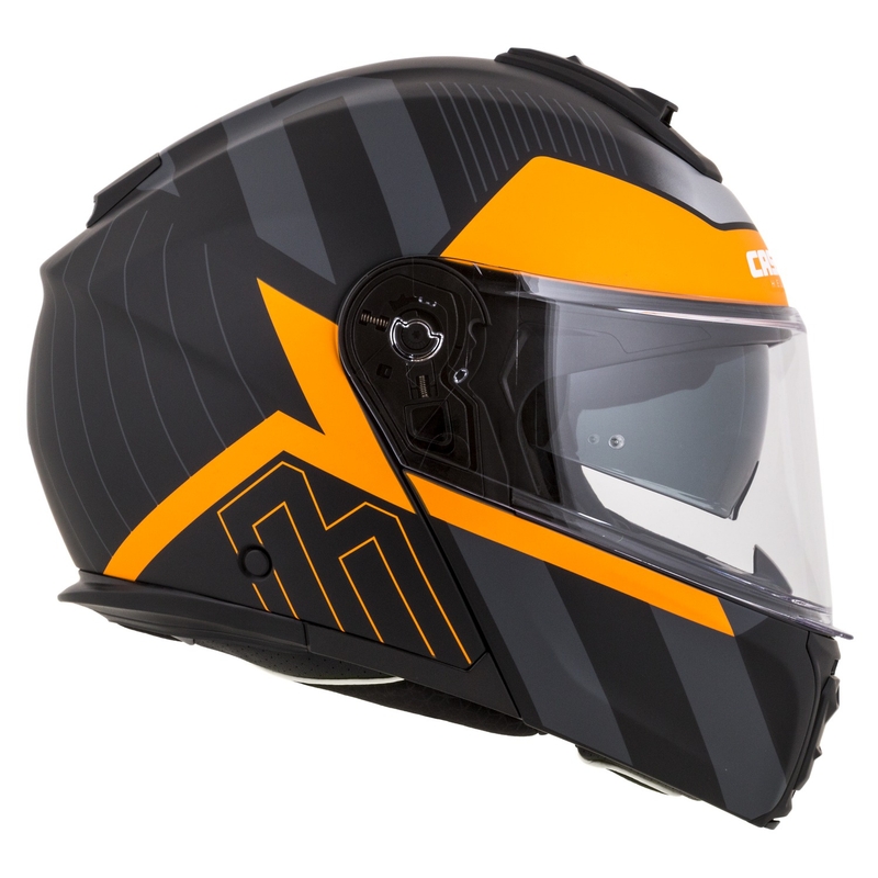 Cassida Modulo 2.1 Profile flip-up motorcykelhjelm mat sort-grå-orange