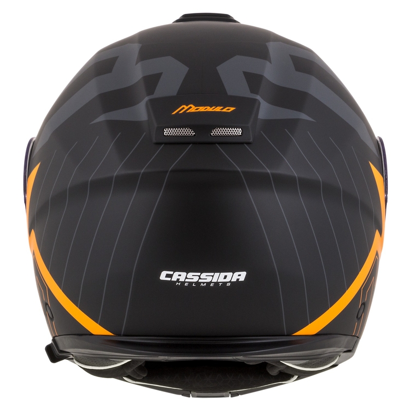 Cassida Modulo 2.1 Profile flip-up motorcykelhjelm mat sort-grå-orange